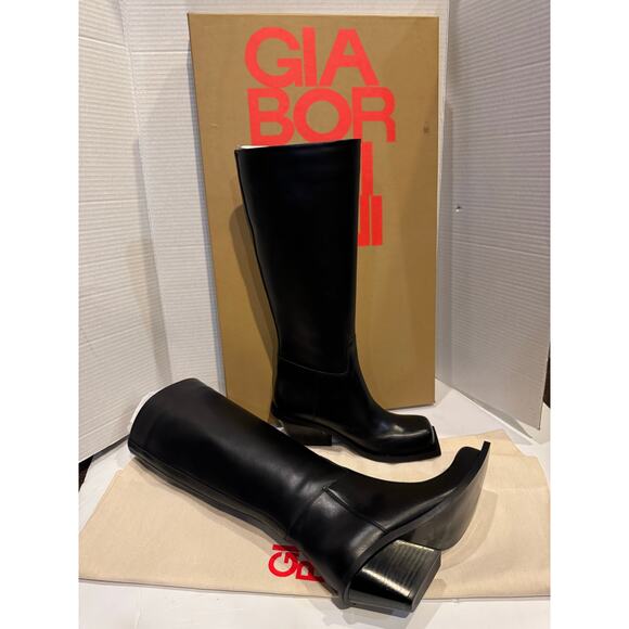 GIABORGHINI women's square-toe leather boots | Cowboy BootsEU37=US6.6.5-75-7 NEW - Picture 7 of 16